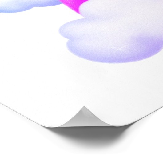 Droom groot kleintje Eenhoorn magie Poster (Hoek)