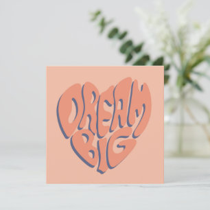 Droom groot: Koraal en abrikoos Motivatie advies Feestdagenkaart