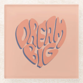 Droom groot: Koraal en abrikoos Motivatie advies Glazen Onderzetter