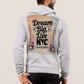 Droom groot, leef in NYC Hoodie (Achterkant)