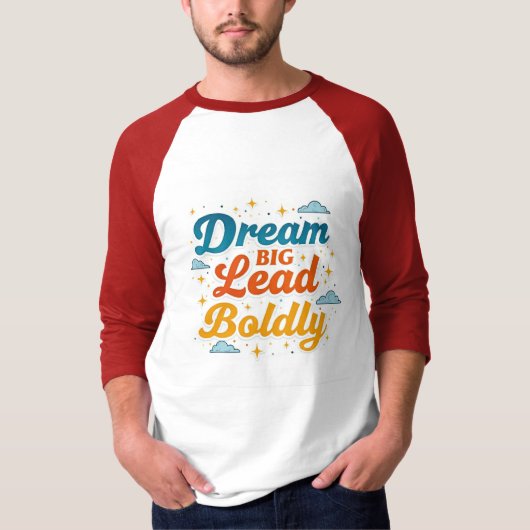 Droom groot, leid moedig: levendig empowerment Sle T-shirt (Voorkant)