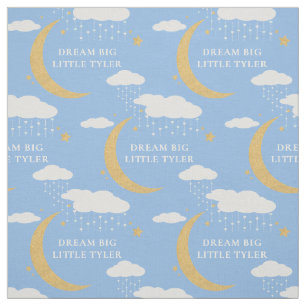 Droom groot maan wolken blauw aangepast herhalings stof