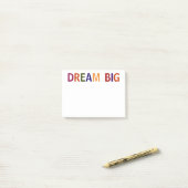 Droom groot meer kleurig 4 x 3 post-it® notes (Op bureau)