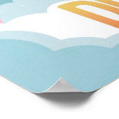 Droom groot, mik hoog Motiverend | Raket Ruimte Poster (Hoek)