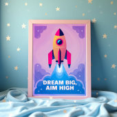 Droom Groot Mik Hoog Motiverende Muur Kunst voor d Poster