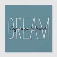 Droom groot motivatie citaat turquoise magnetische