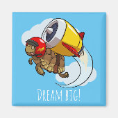 Droom groot! Motivatie dynamische schildpad Cartoo Magneet (Voorkant)