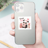 Droom groot – Motivational Panda Sticker (Telefoon)
