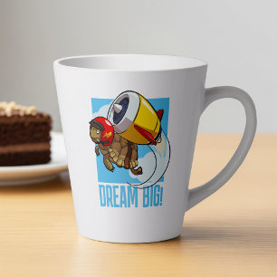 Droom groot! Motiverende dynamische schildpad cart Latte Mok
