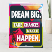 Droom groot, neem risico's kaart (Achterkant)