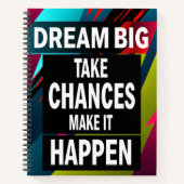 Droom groot, neem risico's notitieboek (Voorkant)