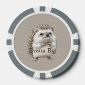 Droom groot (of personaliseer) Egel   Poker Chips (Voorkant)
