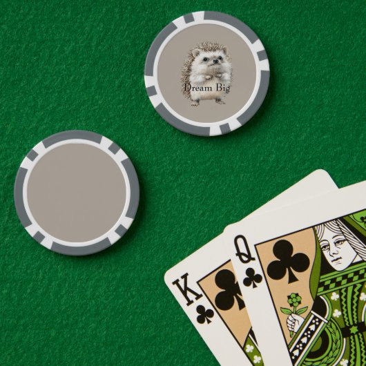 Droom groot (of personaliseer) Egel   Poker Chips (Pokertafel (Dubbel))