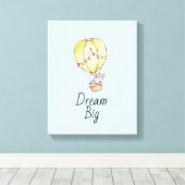 Droom groot olifant ballon canvas afdruk (Insitu (Houten vloer))