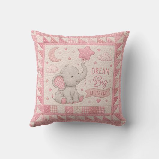 Droom Groot Olifant Dekbed Kussen (Achterkant)