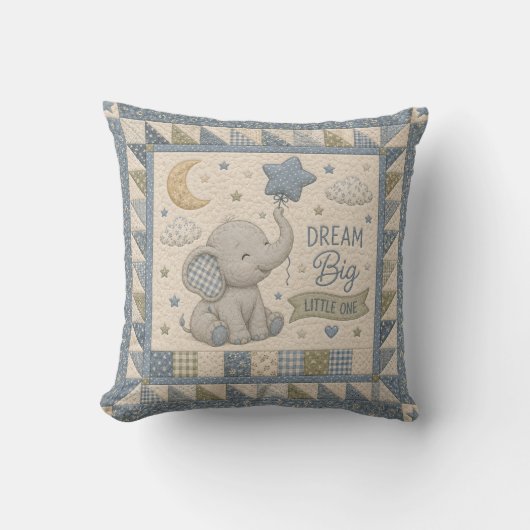 Droom Groot Olifant Dekbed Kussen (Voorkant)