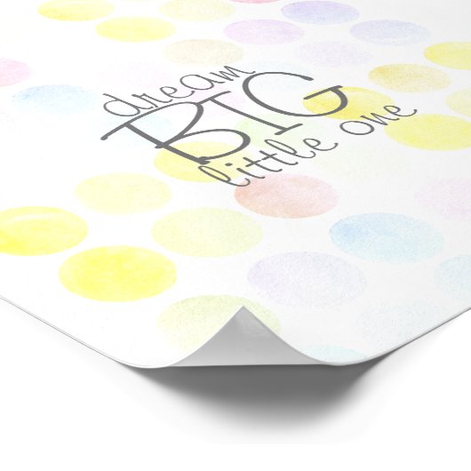 droom groot pastelstippen citaat wandkunst poster (Hoek)