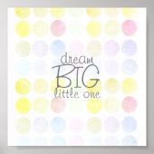 droom groot pastelstippen citaat wandkunst poster (Voorkant)