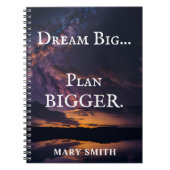 Droom groot, plan groter - Night Sky Notitieboek (Voorkant)