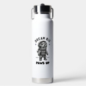 Droom Groot Pootjes Omhoog Astronaut Hond Waterfles (Voorkant)