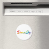 Droom Groot Regenboog Typografie Motiverend Ontwer Magneet (Insitu (Vaatwasser))