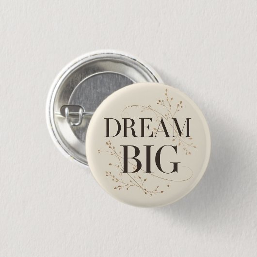 Droom Groot Ronde Button 3,2 Cm (Voorkant /achterkant)