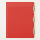 Droom groot: rood hart krachtige slogan planner (Achterkant)