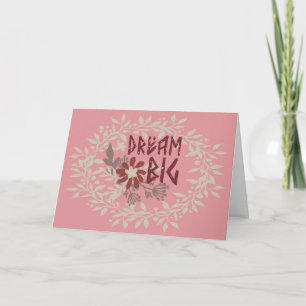 Droom Groot Roze Promotiekaart Kaart