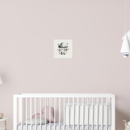 Droom groot - Schattige Smiling Cloud Poster voor 