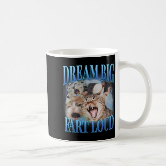 Droom Groot Scheet Hard Cringe Grappige Kat Vervlo Koffiemok (Rechts)