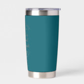 Droom groot, Schijn helder, Teal Geïsoleerde Tumbl Drinkbeker (Links)