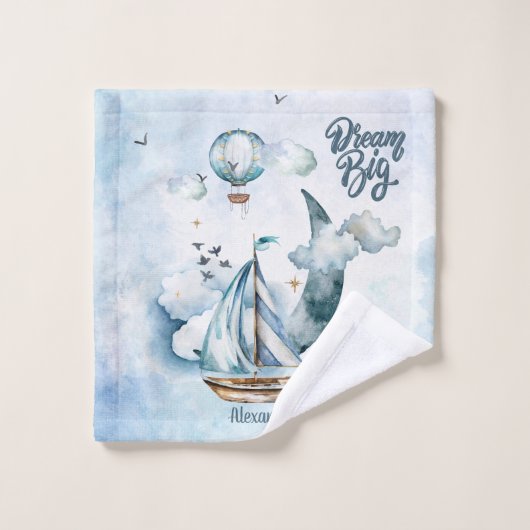 Droom groot schip in de oceaan  bad handdoek (Wasdoekje)