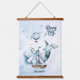 Droom groot schip in de oceaan  hangend wandkleed