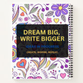 Droom Groot, Schrijf Groter – Inspirerend Notitieboek (Achterkant)