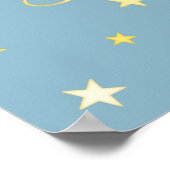 Droom Groot Slaapkamer Muur Kunst Blauwe Gele Ster Poster (Hoek)