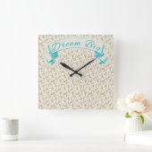 Droom Groot Vintage Stijl Vierkante Wandklok (Huis)