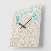 Droom Groot Vintage Stijl Vierkante Wandklok (Hoek)