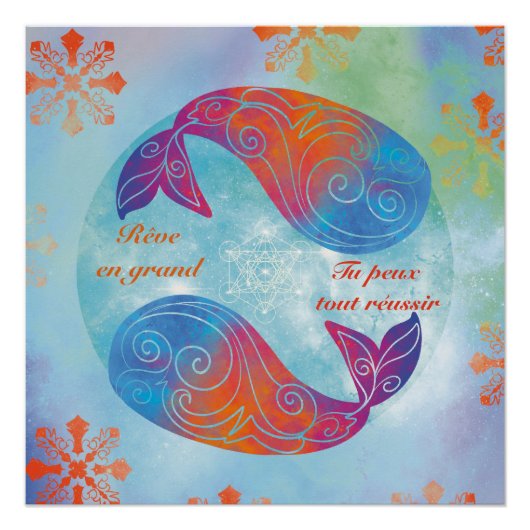 Droom groot walvis perfect poster (Voorkant)
