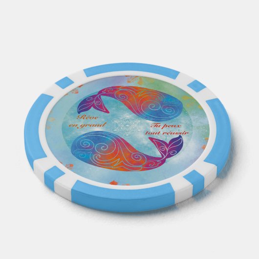 Droom groot walvis poker chips (Enkel)
