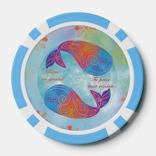 Droom groot walvis poker chips (Achterkant)