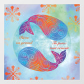 Droom groot walvis raamsticker (Vel)