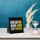 Droom groot, werk hard, blijf gefocust - Gym, druk Fotoplaat (Insitu)