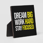 Droom groot, werk hard, blijf gefocust - Gym, druk Fotoplaat (Voorkant)