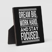 Droom groot, werk hard, blijf gefocust - Gym, druk Fotoplaat (Voorkant)