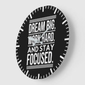 Droom groot, werk hard, blijf gefocust - Gym, druk Grote Klok (Hoek)