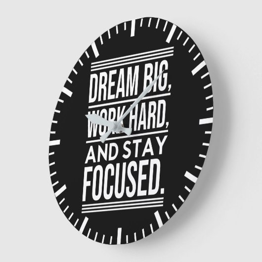 Droom groot, werk hard, blijf gefocust - Gym, druk Grote Klok (Hoek)