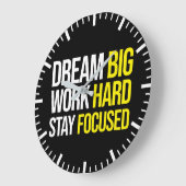 Droom groot, werk hard, blijf gefocust - Gym, druk Grote Klok (Hoek)