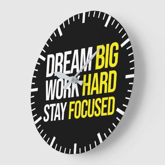 Droom groot, werk hard, blijf gefocust - Gym, druk Grote Klok (Hoek)