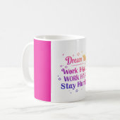 Droom groot. Werk hard. Blijf nederig Koffiemok (Voorkant links)