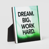 Droom groot werk hard | minimalistische Motivatie  Fotoplaat (Voorkant)